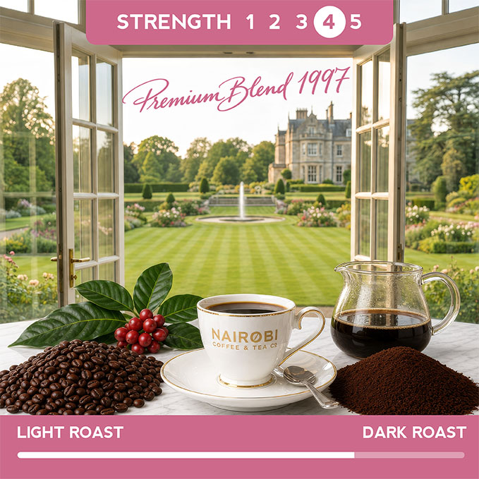 Strength 4 coffee beans and ground coffee