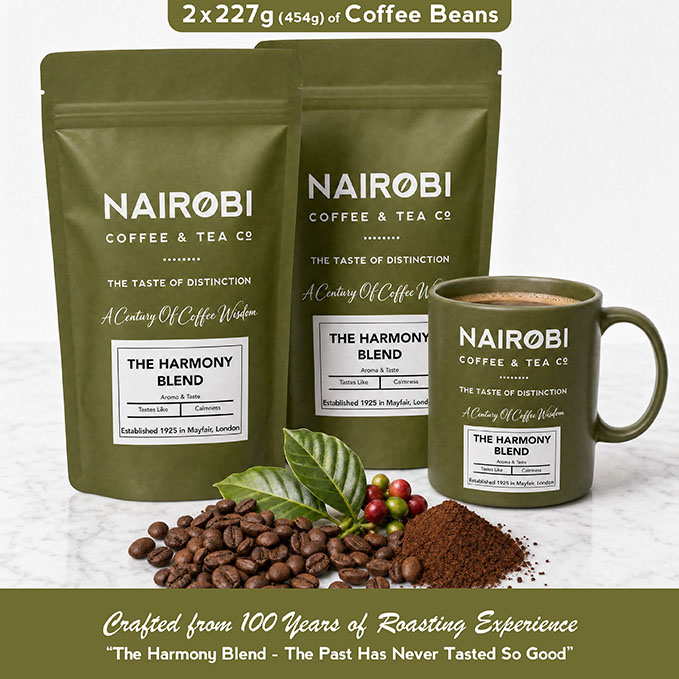The Harmony Blend – 2 × 227g Pack of Heritage Collection Coffee Beans (454g Total)