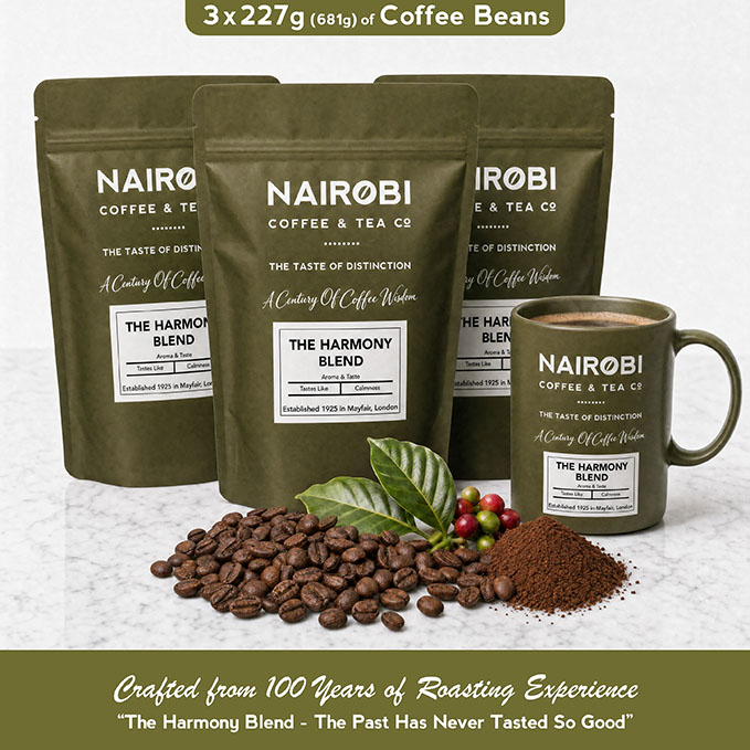 The Harmony Blend – 3 × 227g Pack of Heritage Collection Coffee Beans (681g Total)
