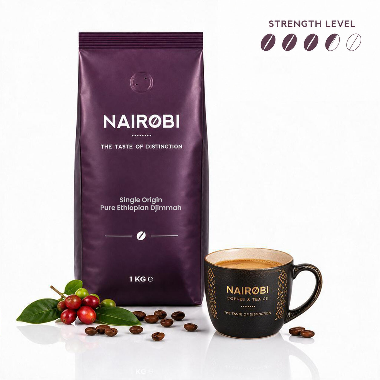Buy Pure Ethiopian Djimmah single origin coffee beans